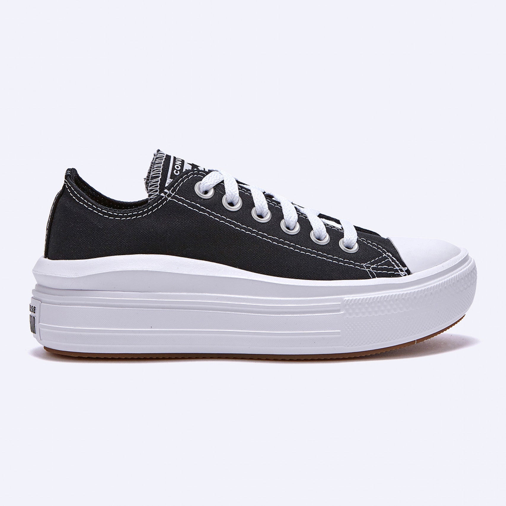 コンバース チャックテイラー スニーカー韓国 コンバース 厚底 MOVE BLACK ローカット