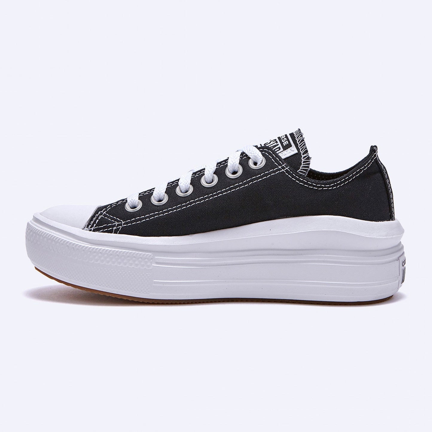 コンバース チャックテイラー スニーカー韓国 コンバース 厚底 MOVE BLACK ローカット