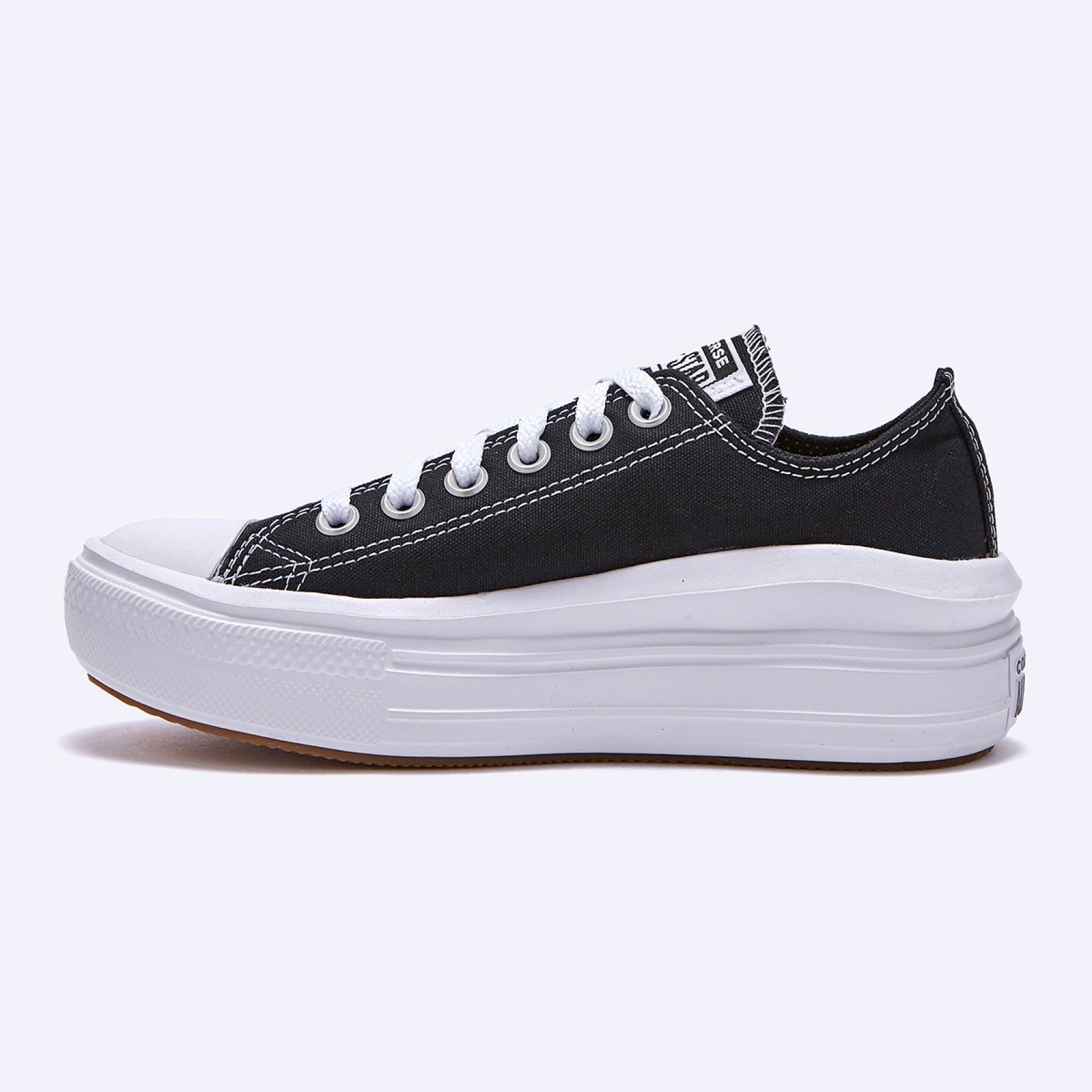 コンバース チャックテイラー スニーカー韓国 コンバース 厚底 MOVE BLACK ローカット