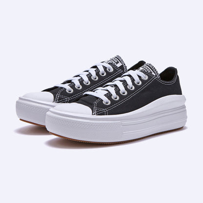 コンバース チャックテイラー スニーカー韓国 コンバース 厚底 MOVE BLACK ローカット