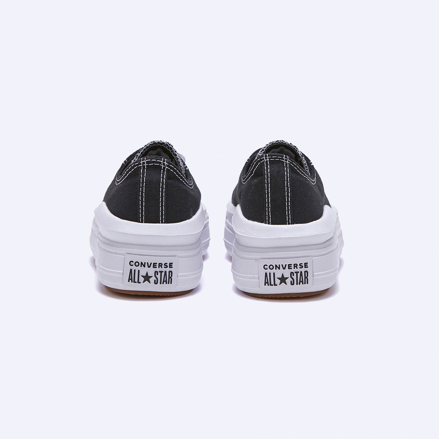 コンバース チャックテイラー スニーカー韓国 コンバース 厚底 MOVE BLACK ローカット