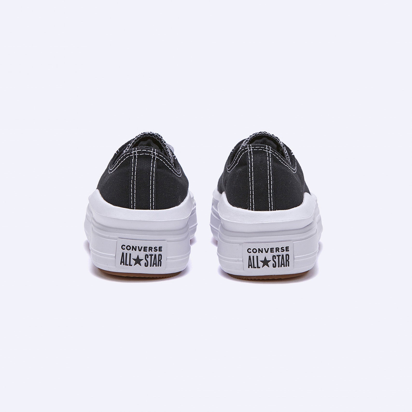 コンバース チャックテイラー スニーカー韓国 コンバース 厚底 MOVE BLACK ローカット